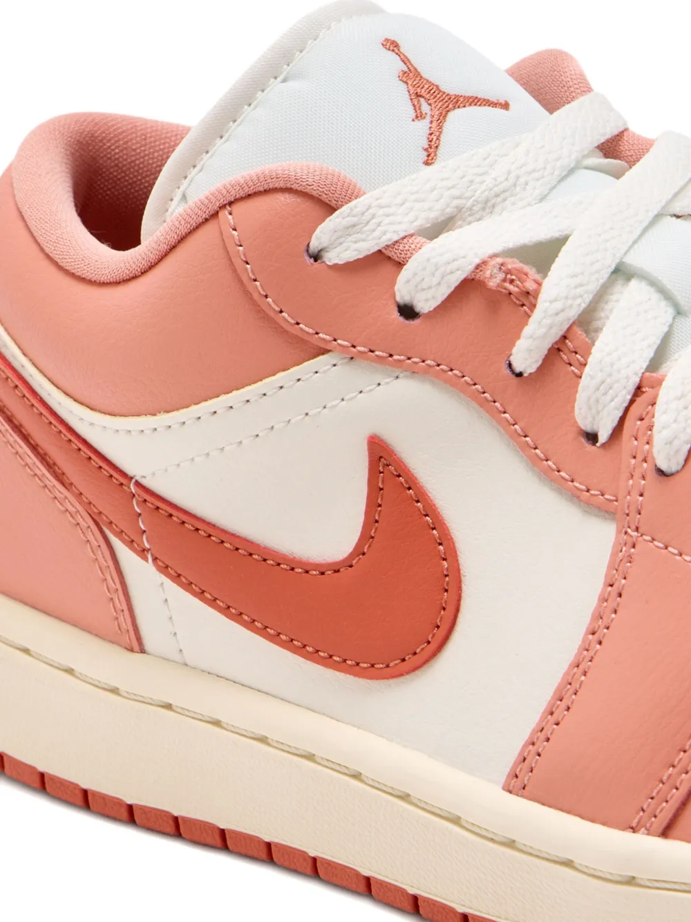 Nike Air Jordan 1 Low Swoosh Sneakers In Pink