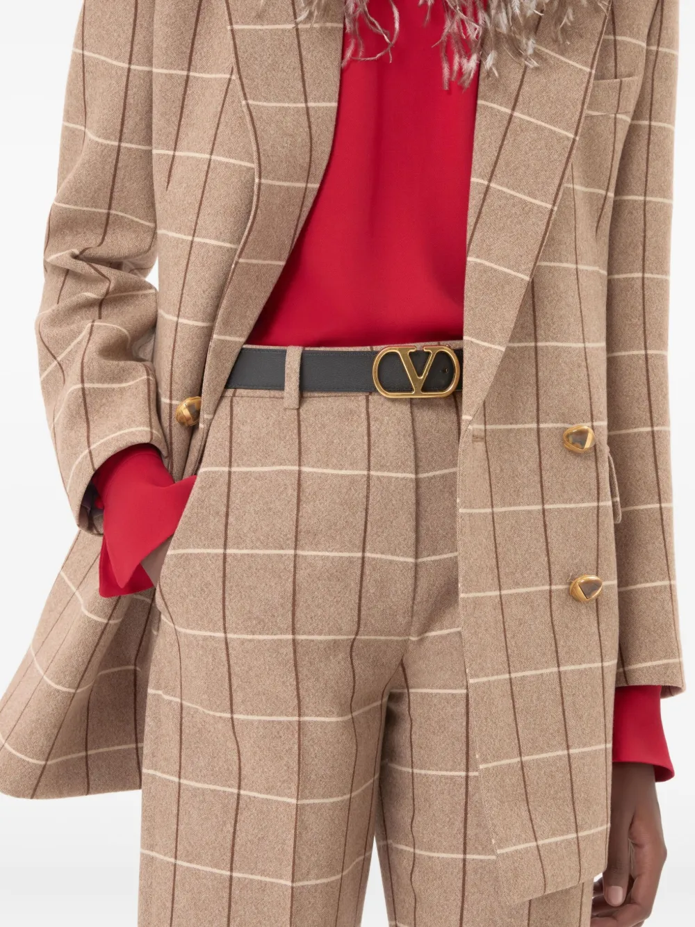 Valentino Garavani Leren riem Bruin