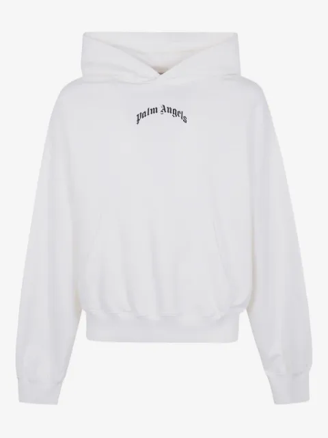 Palm Angels logo-print cotton hoodie