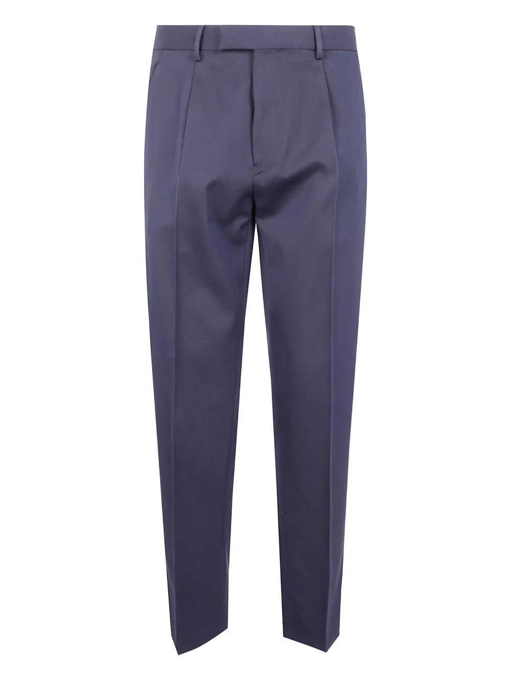 Zegna pleated cotton trousers Blauw