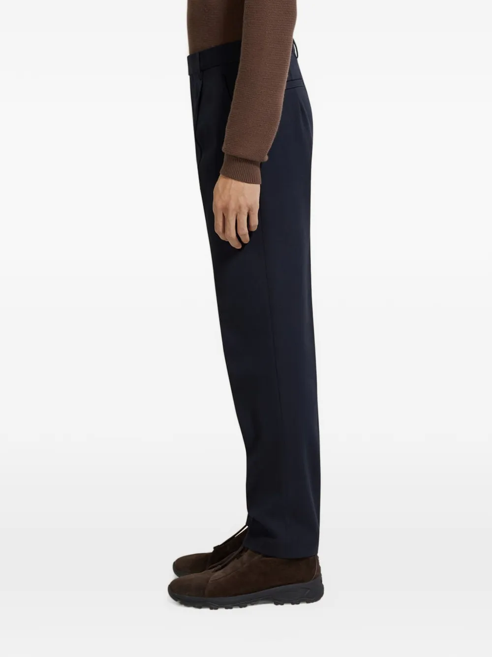 Zegna Straight plooibroek Blauw