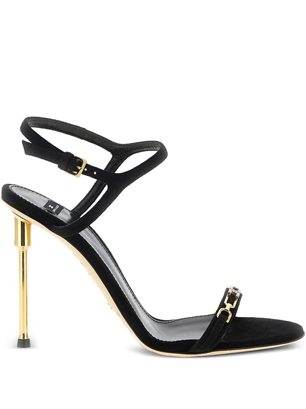Elisabetta Franchi 110mm crystal-embellished sandals Black