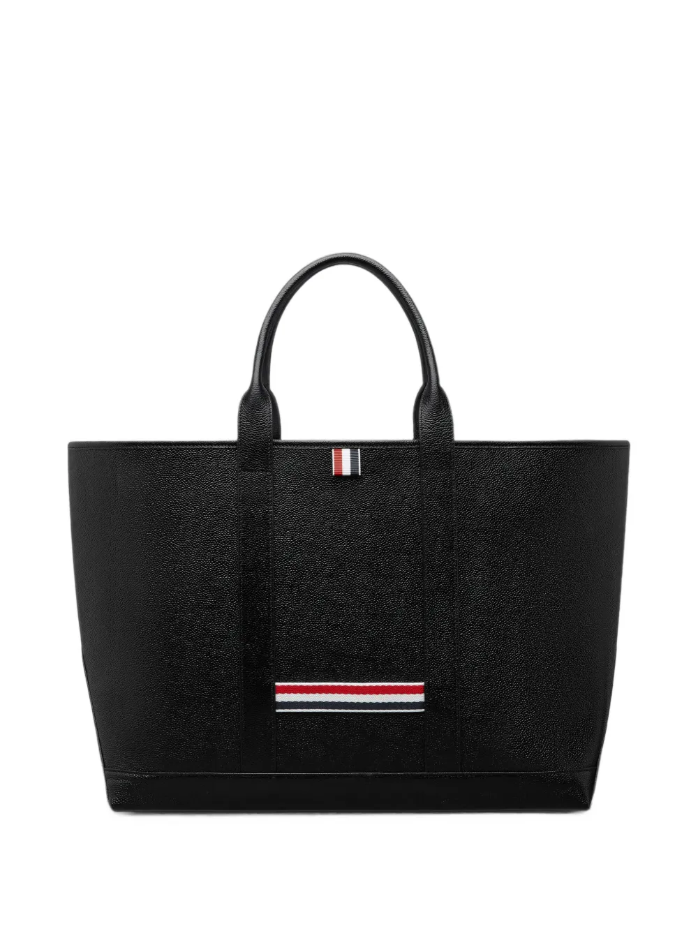 Thom Browne medium Tool tote bag in pebble grain leather bag - unisex - Grained Calf Leather/Recycled Polyester/Polyester/Acrylic/Polyester - OS -