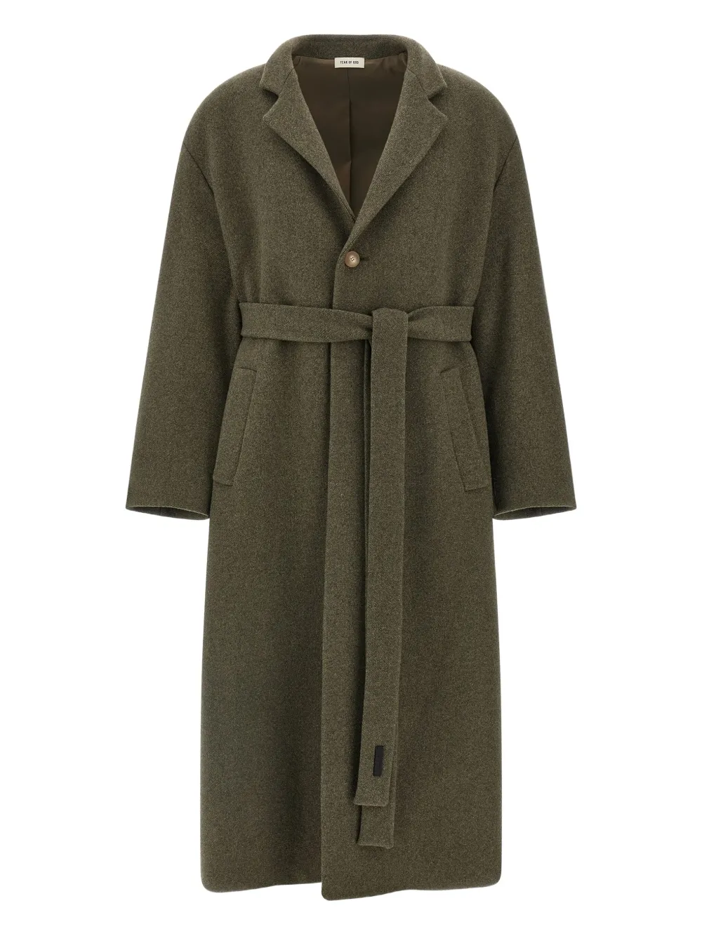 single-breasted belted coat