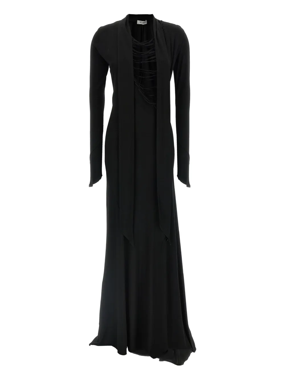 The Attico Maxi-jurk met veters Zwart