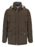 Brunello Cucinelli patch-pockets padded jacket - Brown