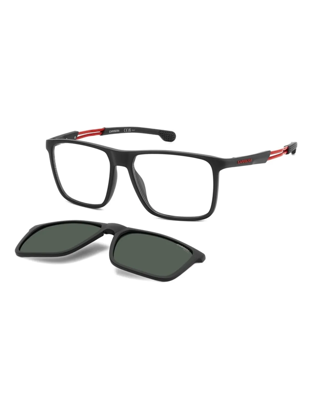 Carrera clip-on square sunglasses - ブラック Carrera clip-on square sunglasses - ブラック