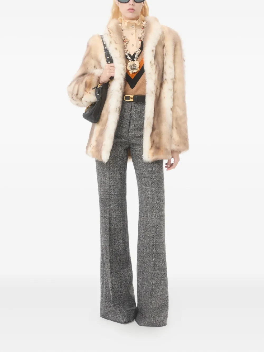 Valentino Garavani V-neck stripe-detail sweater | Knitted Sweaters | Image 2