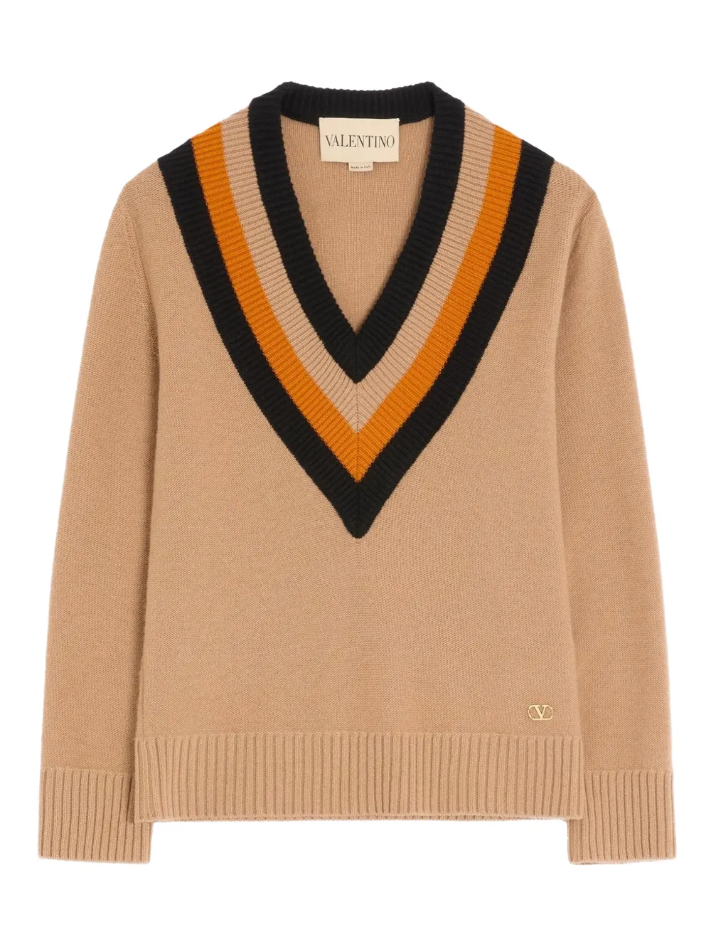 Valentino Garavani Vネック セーター - ニュートラル Valentino Garavani Vネック セーター - ニュートラル