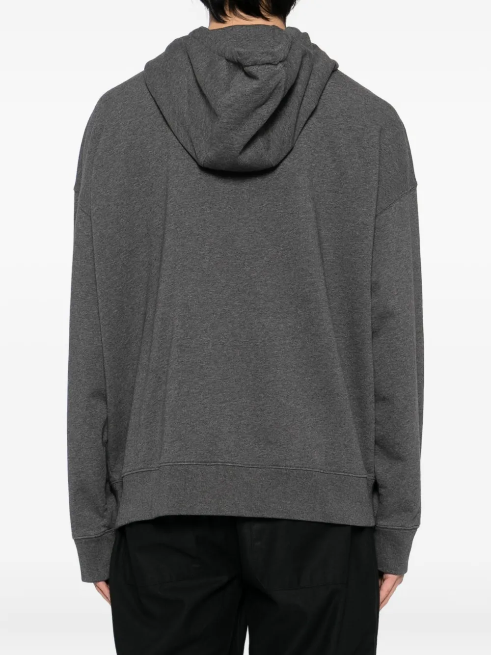 Maison Kitsuné Hoodie met vossenkop-patch Grijs