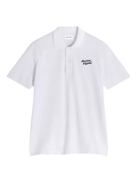 Maison Kitsuné playera tipo polo con logo bordado