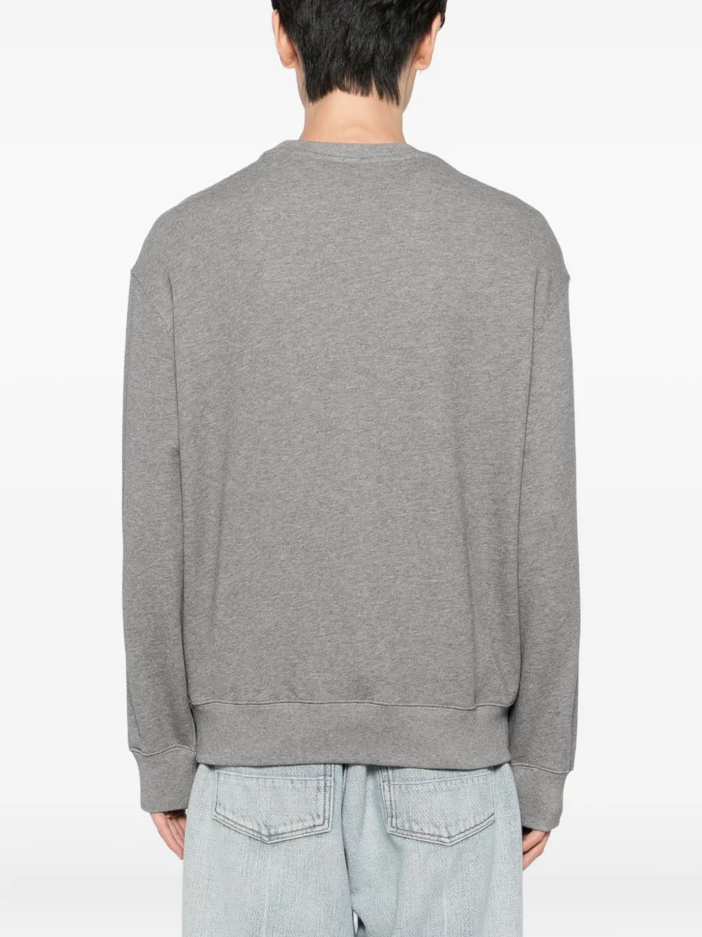 Maison Kitsuné Sweater met tekst Grijs