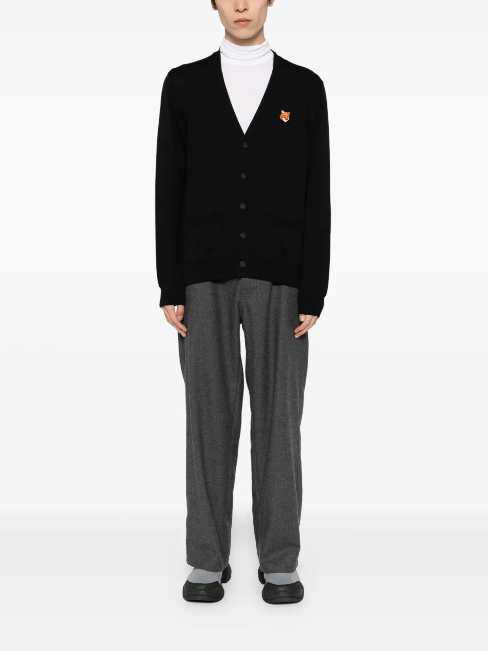 Maison Kitsuné bold fox head patch cardigan | Cardigans | Image 2