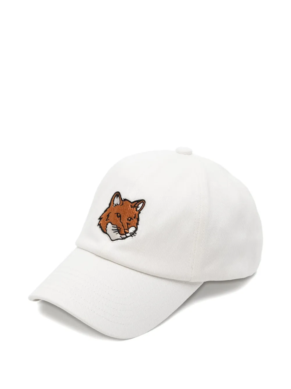 Maison Kitsuné Pet met geborduurde logopatch Wit