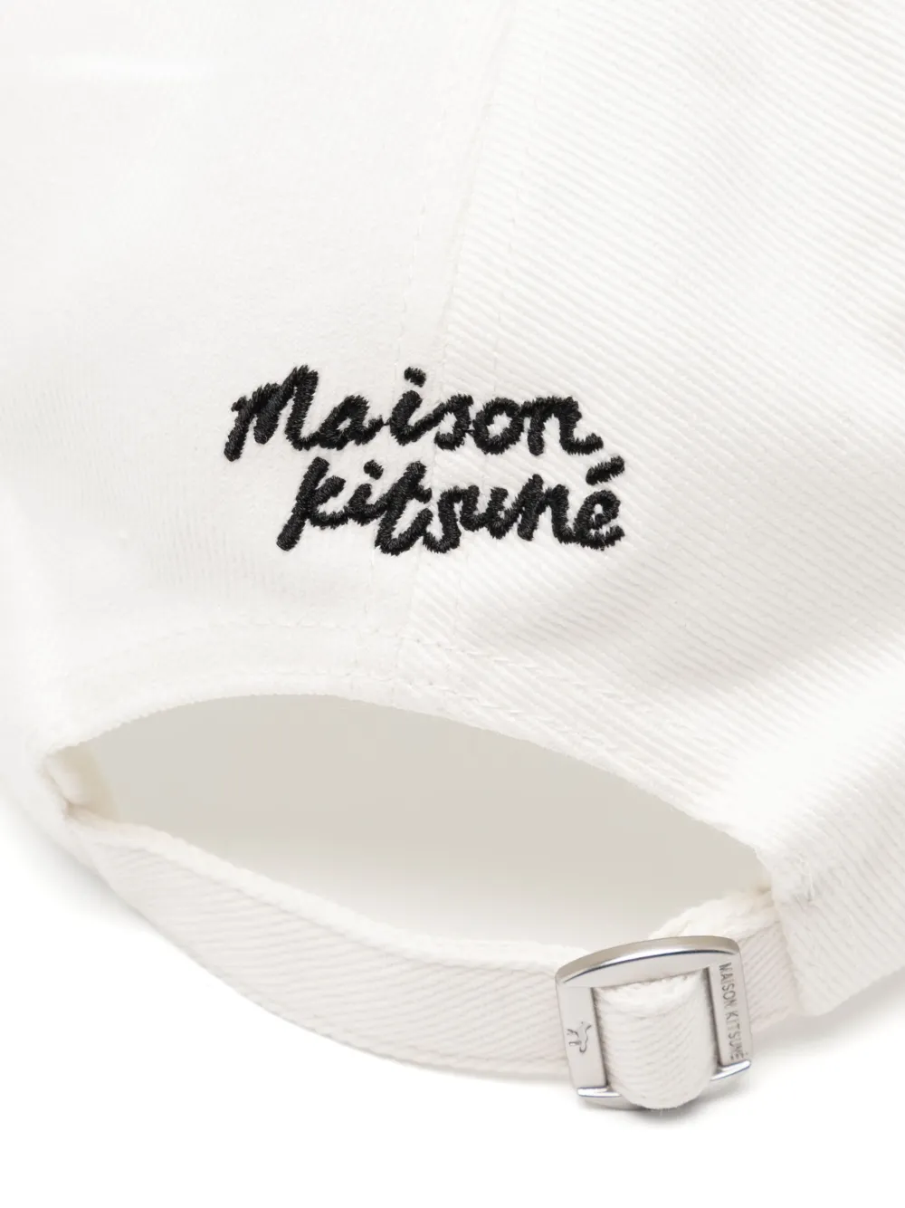 Maison Kitsuné Pet met geborduurde logopatch Wit