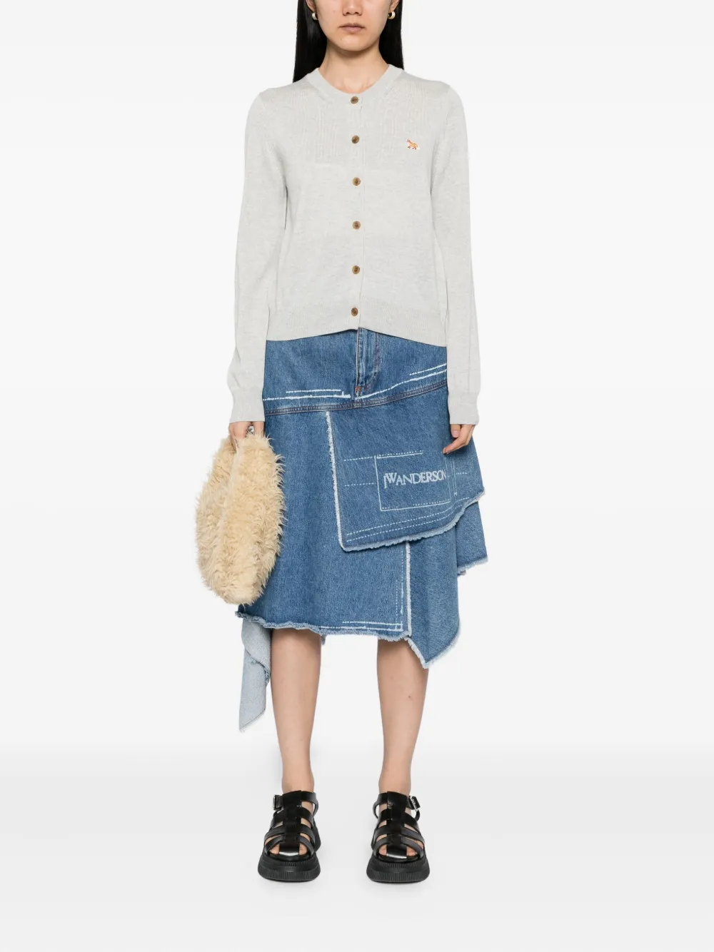 Maison Kitsuné Baby Fox Patch vest Grijs