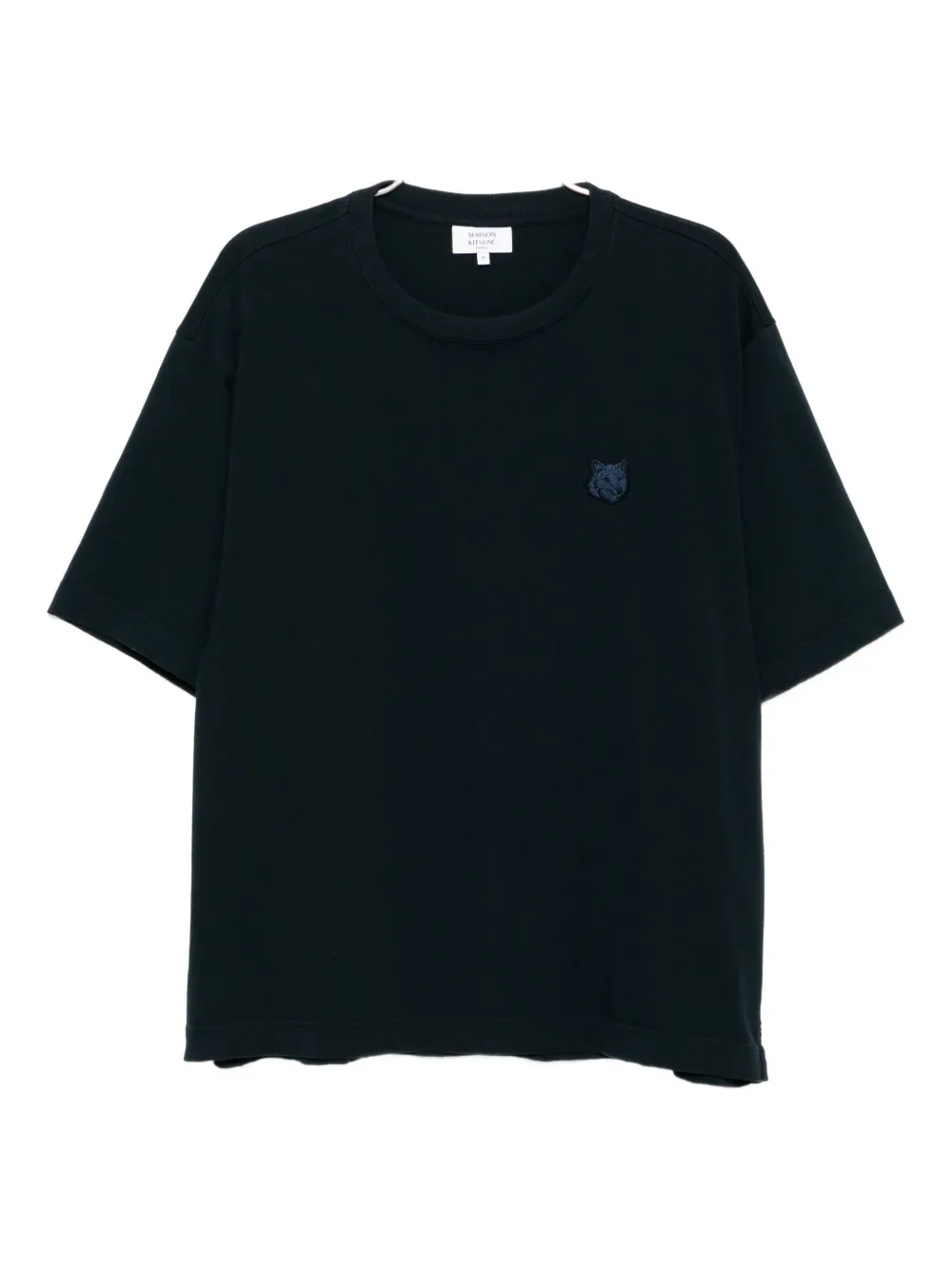 Maison Kitsuné T-shirt con applicazione Bold Fox Head - Blu