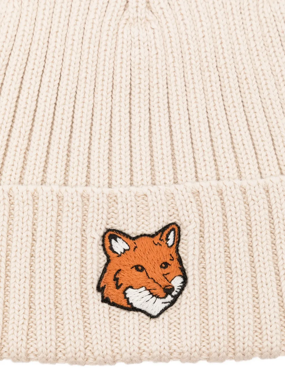 Maison Kitsuné Muts met logopatch Beige