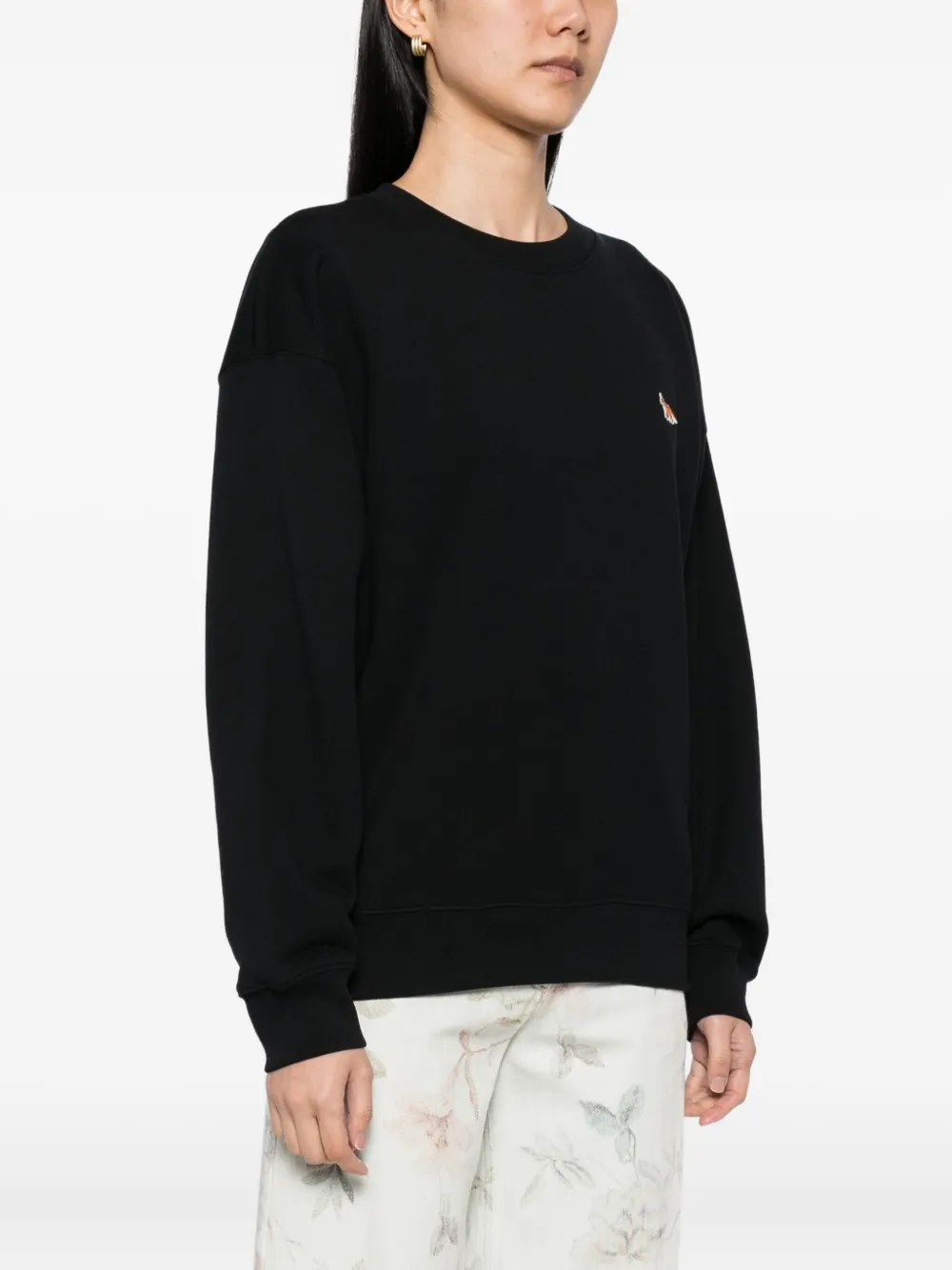 Maison Kitsuné Baby Fox Patch Cardigan In Black