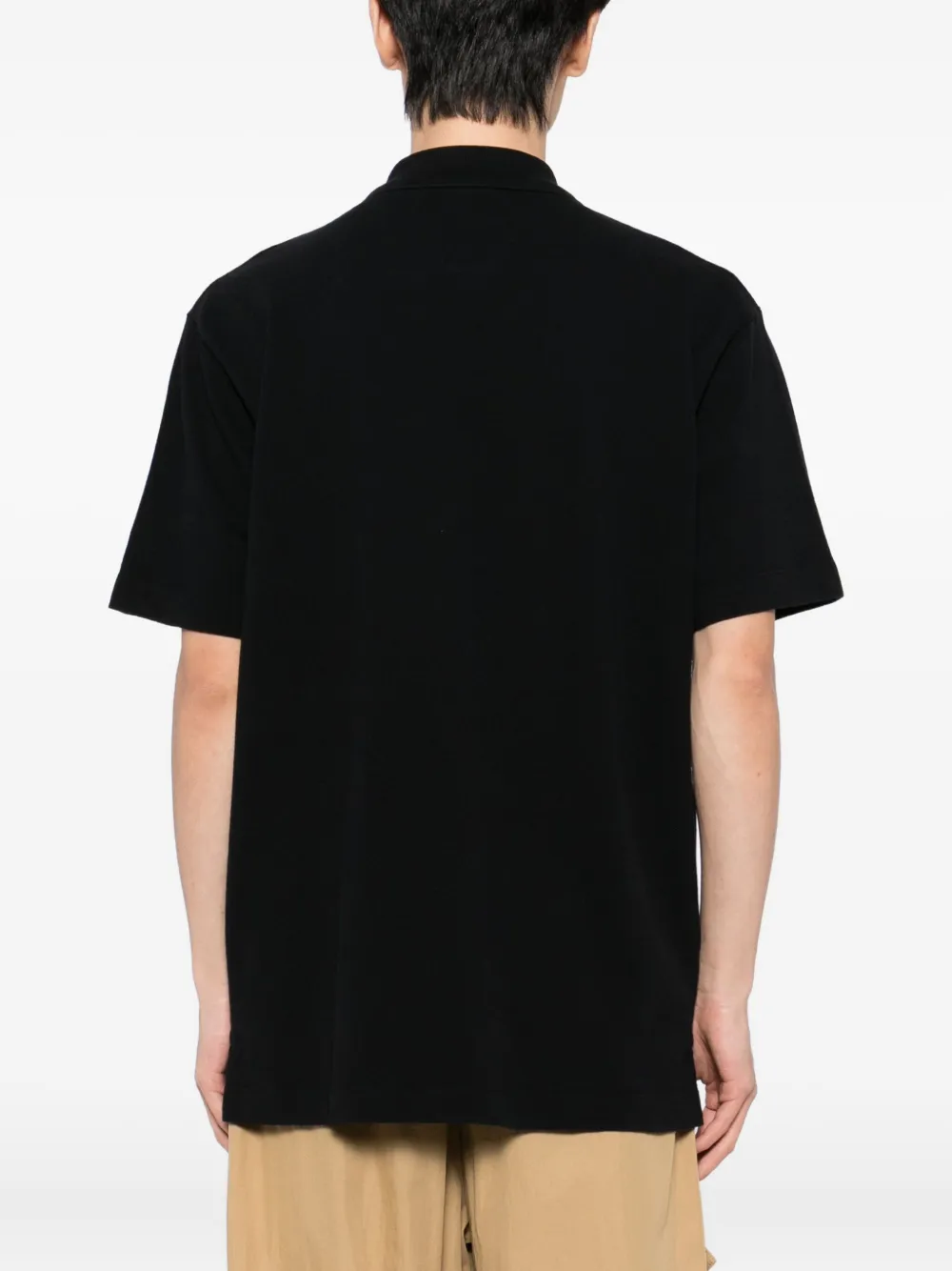 Maison Kitsuné Poloshirt met handschrift Zwart