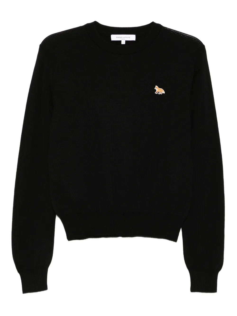 Maison Kitsuné Trui met geborduurd logo Zwart