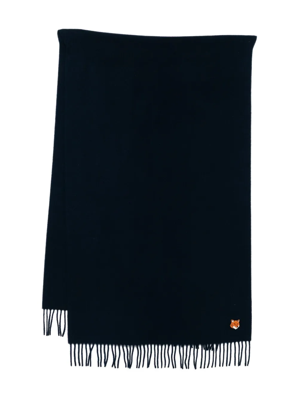 Maison Kitsuné embroidered-logo scarf | Blue | Image 1
