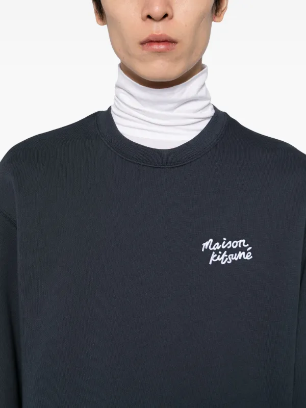 Maison Kitsuné Handwriting Sweatshirt | Blue | FARFETCH ZA