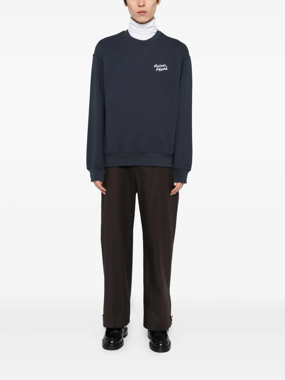 Maison Kitsuné Sweater met tekst - Blauw