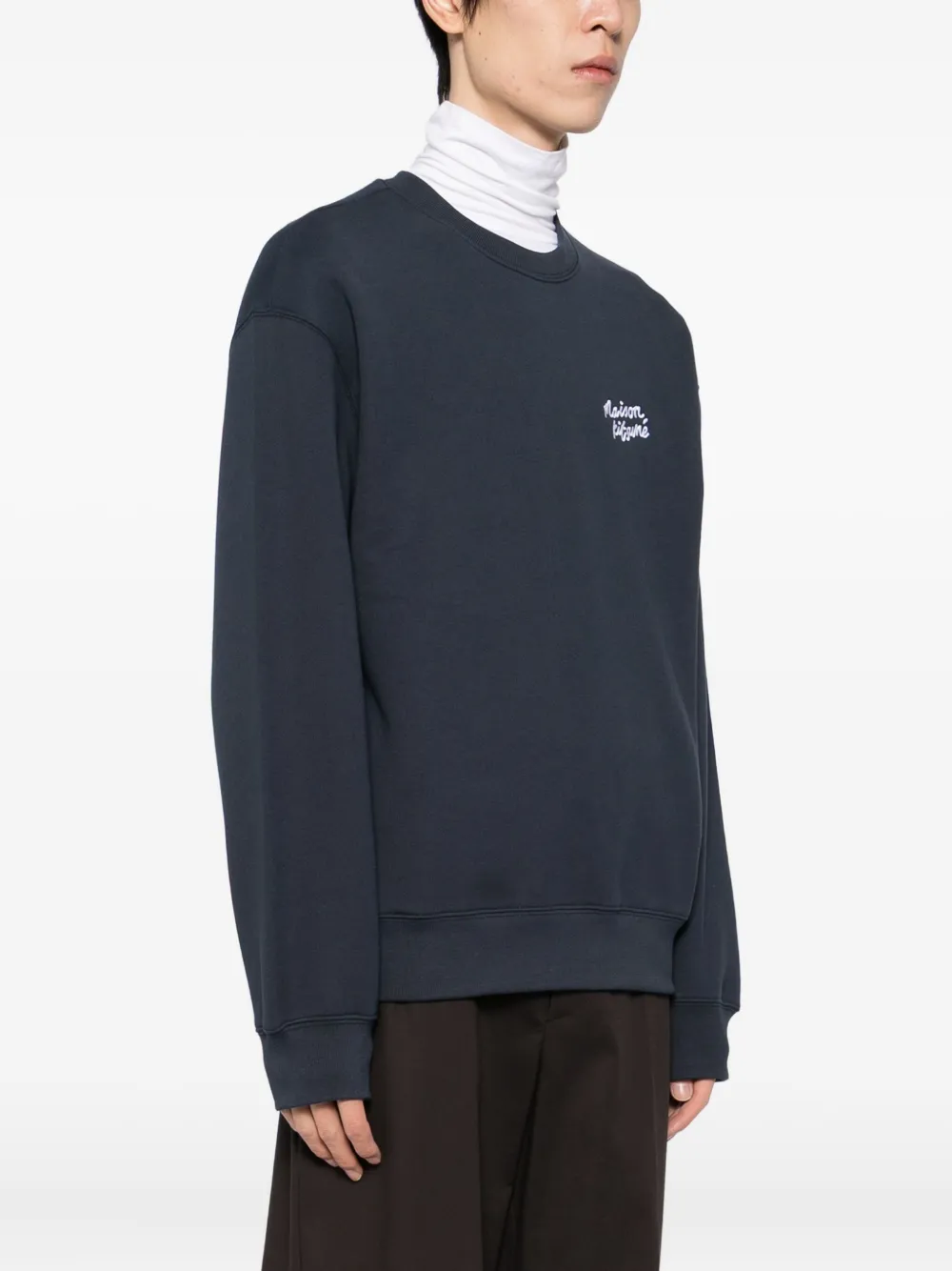 Maison Kitsuné Maison Kitsune Handwriting Comfort Sweatshirt In Blue