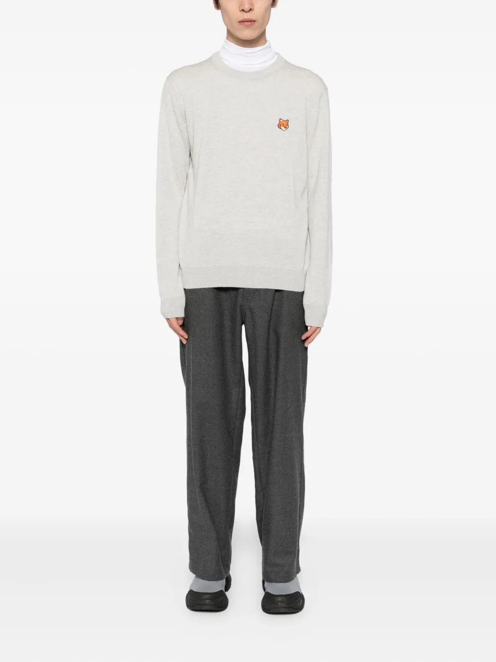 Maison Kitsuné fox head patch sweatshirt - Grijs