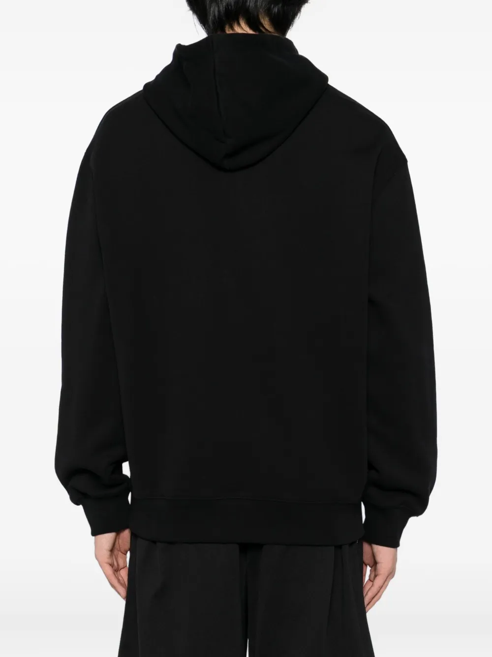 Maison Kitsuné Hoodie met vossenkop-patch BLACK