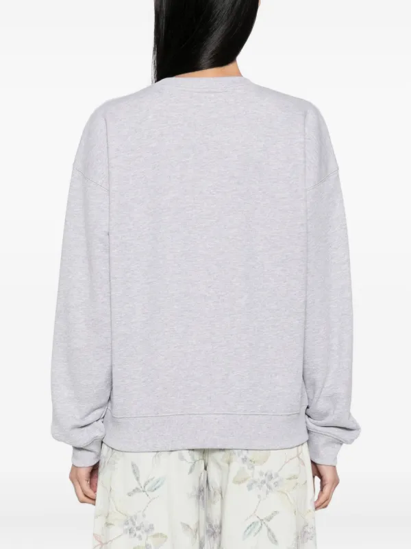 Maison Kitsuné Handwriting Embroidered Sweatshirt | Grey | FARFETCH CA