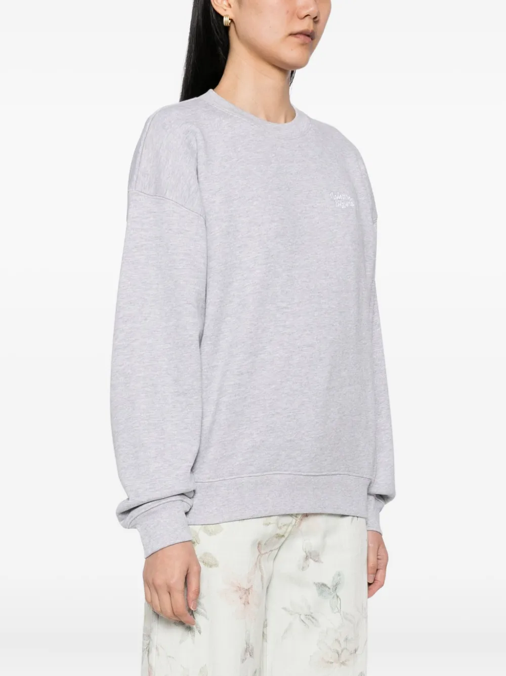 Maison Kitsuné Handwriting Comfort Sweatshirt Clothing In Gray
