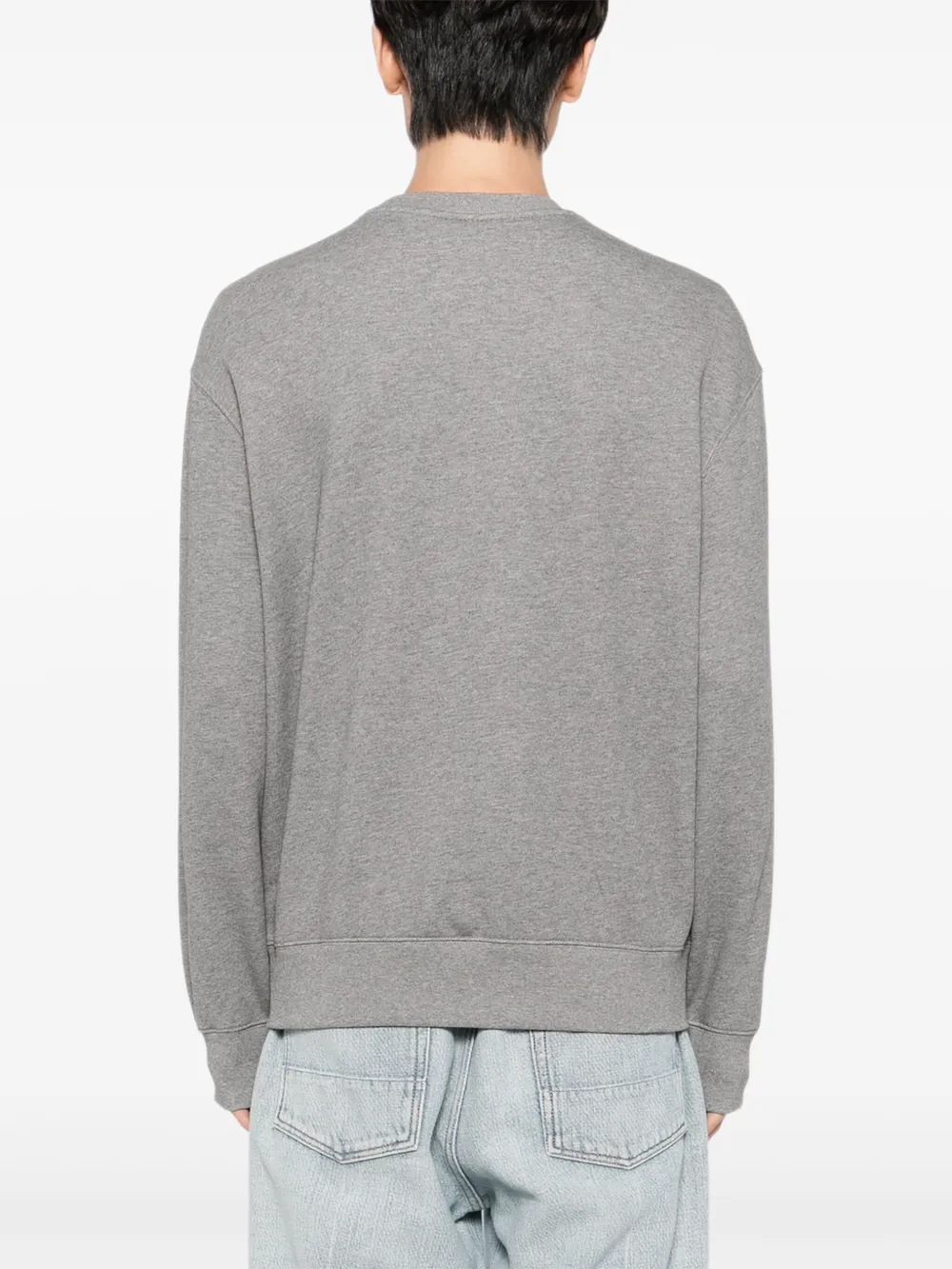 Maison Kitsuné Sweater met vossenkop-patch Grijs