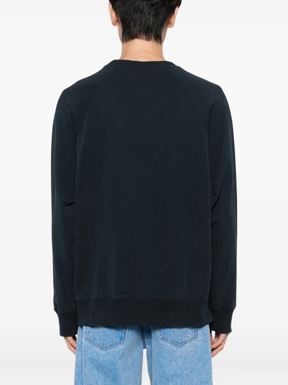 Maison Kitsuné Sweater met geborduurd logo Blauw