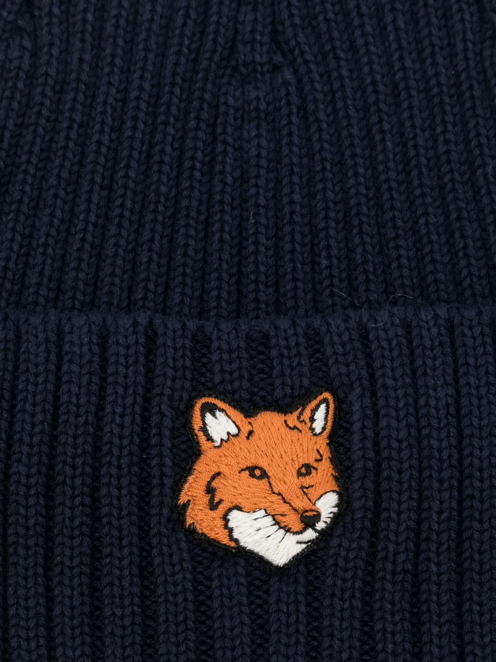 Maison Kitsuné Muts met logopatch - Blauw