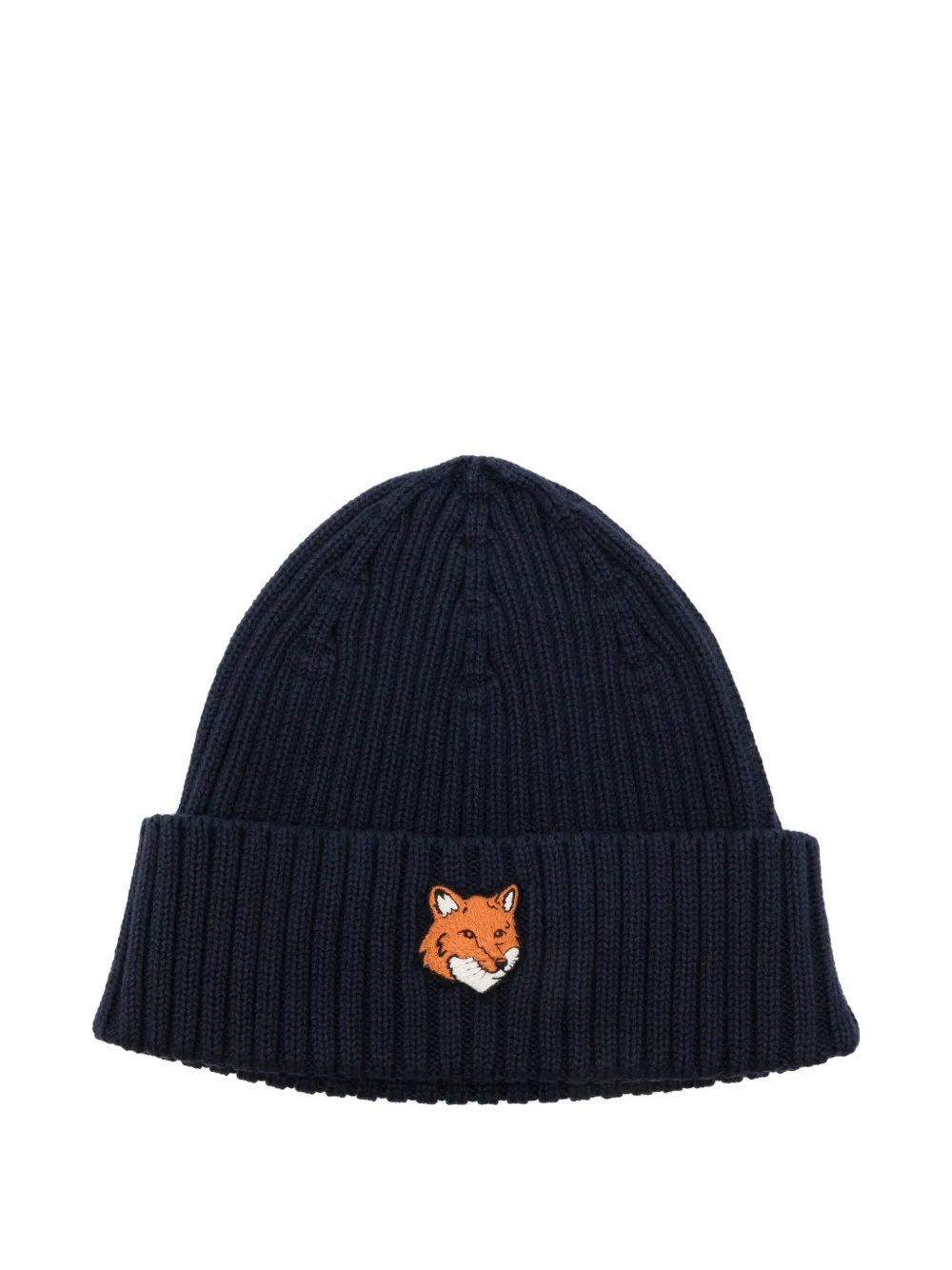 Maison Kitsuné Muts met logopatch Blauw