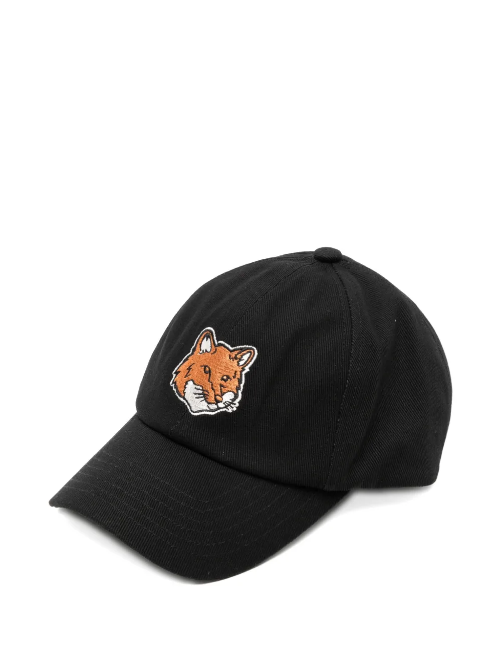 Maison Kitsuné Pet met geborduurde logopatch Zwart