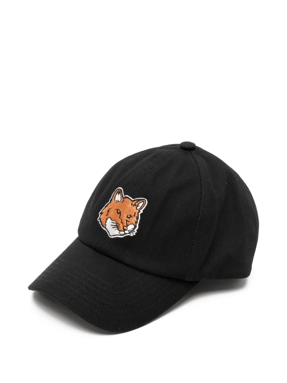 Maison Kitsuné Pet met geborduurde logopatch Zwart
