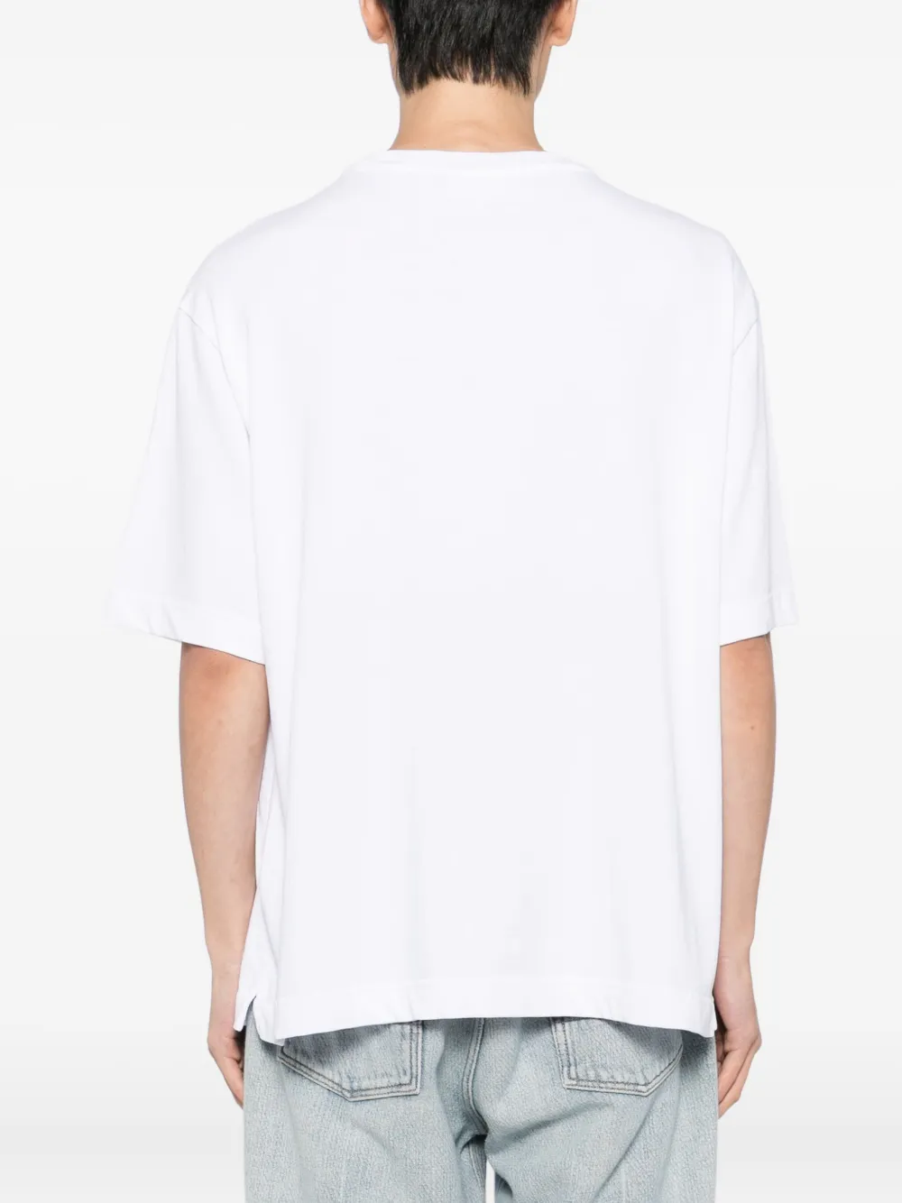 Maison Kitsuné T-shirt met vossenkop-patch Wit
