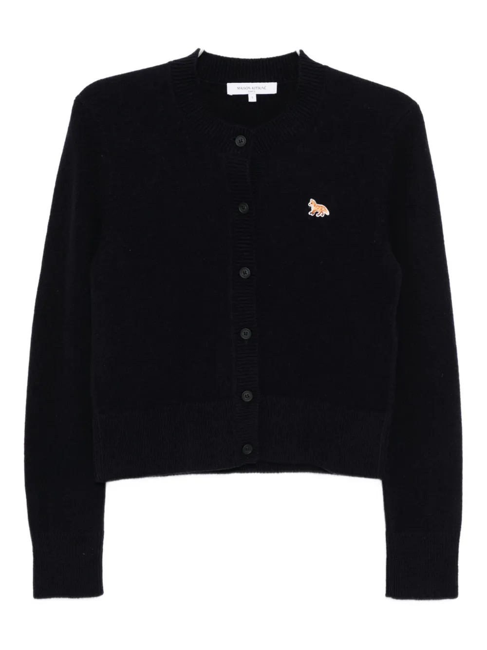 Maison Kitsuné Maison Kitsune Midnight Blue Wool Cardigan In Blue