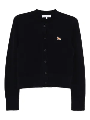 Maison Kitsuné ベイビーフォックスパッチ カーディガン | ブラック