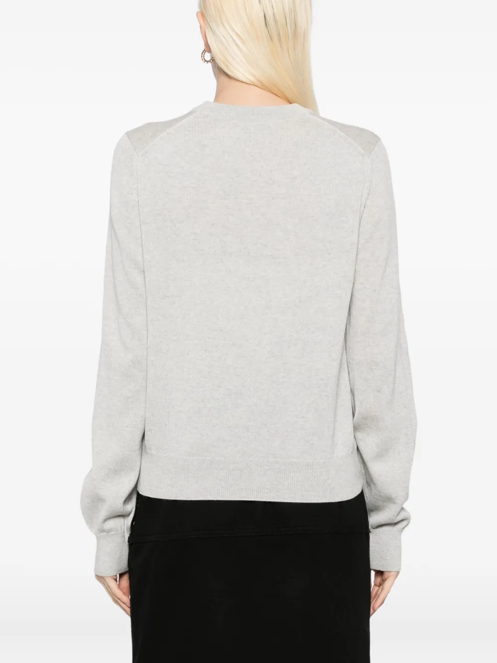 Maison Kitsuné Trui met geborduurd logo Grijs