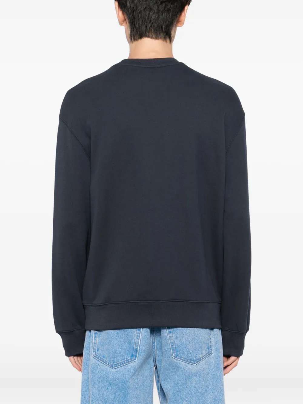 Maison Kitsuné Sweater met geborduurd logo Blauw