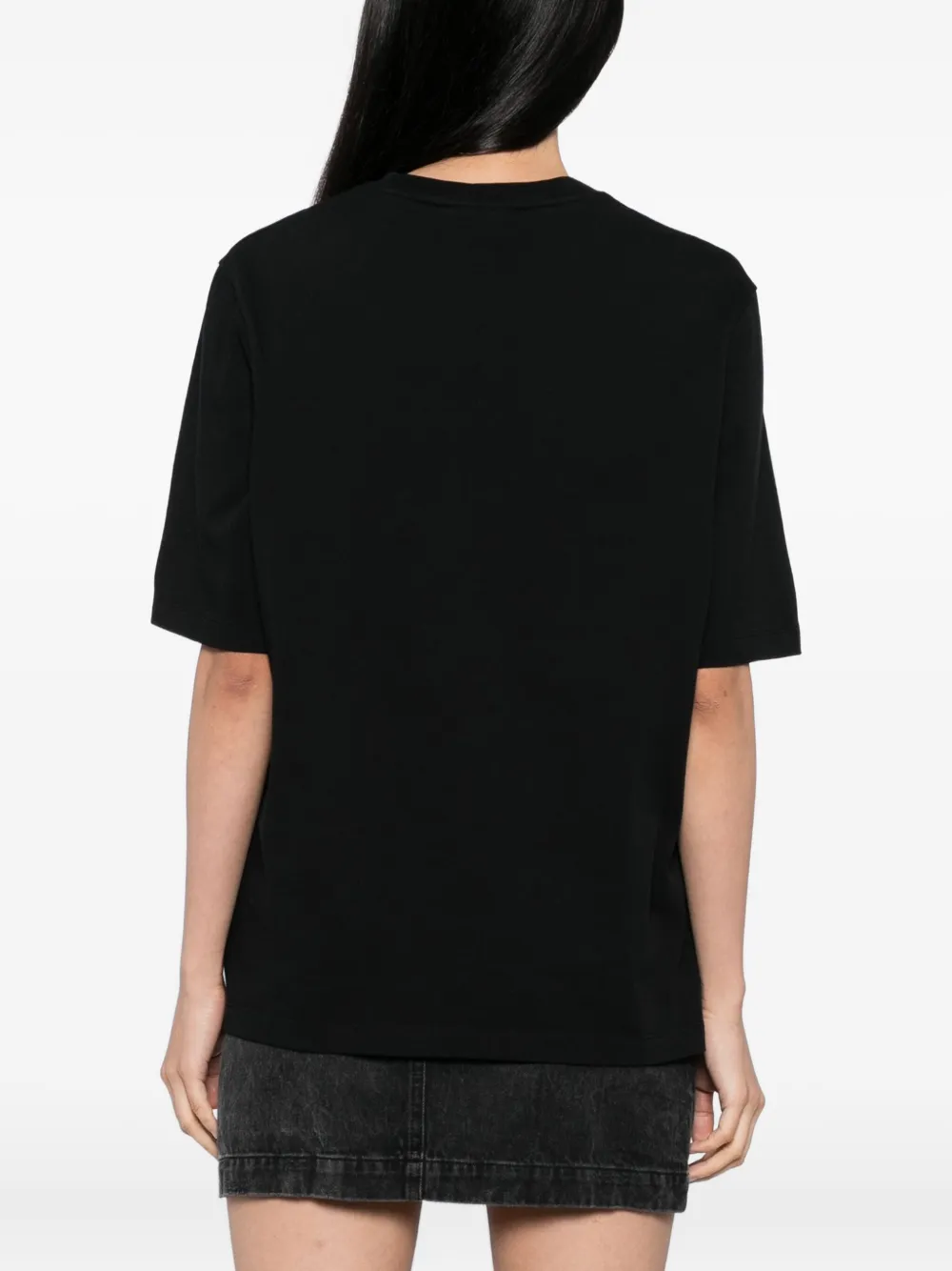 Maison Kitsuné T-shirt met borduurwerk Zwart