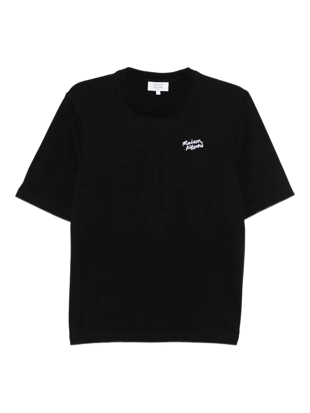 Maison Kitsuné T-shirt met borduurwerk Zwart