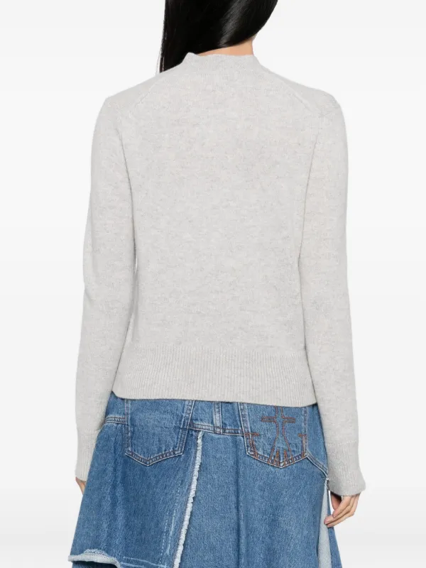 Maison Kitsuné Baby Fox Patch Cardigan | Grey | FARFETCH SG