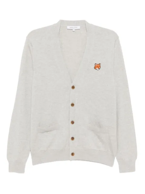 Maison Kitsuné bold fox head patch cardigan