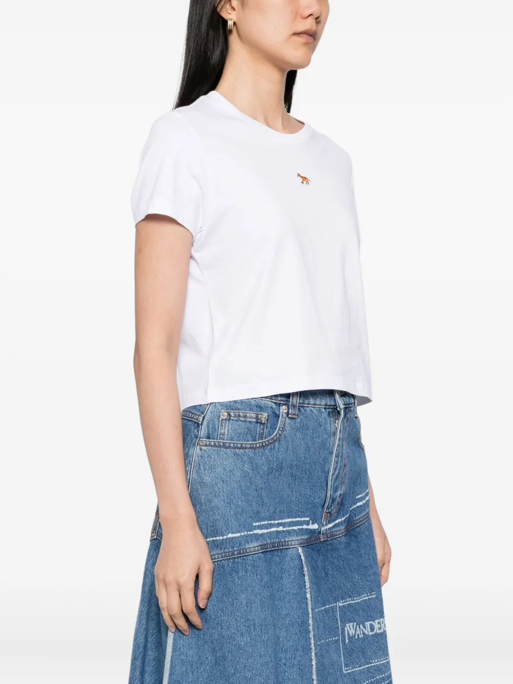 Maison Kitsuné Baby Fox Patch Baby T-shirt Wit