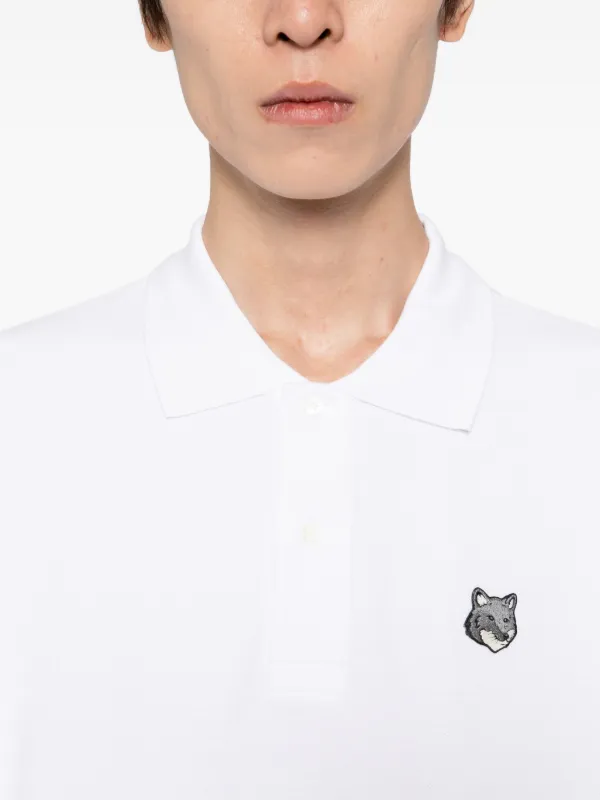 Maison Kitsuné Bold Fox Head Patch Polo Shirt White FARFETCH PH
